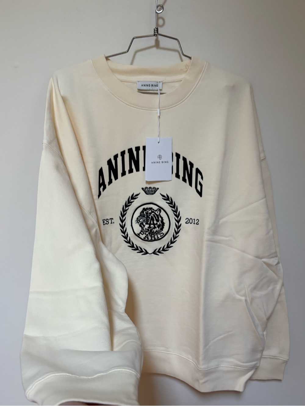 NWT Anine Bing Miles Collegiate Sweatshirt Size Large - Picture 10 of 16